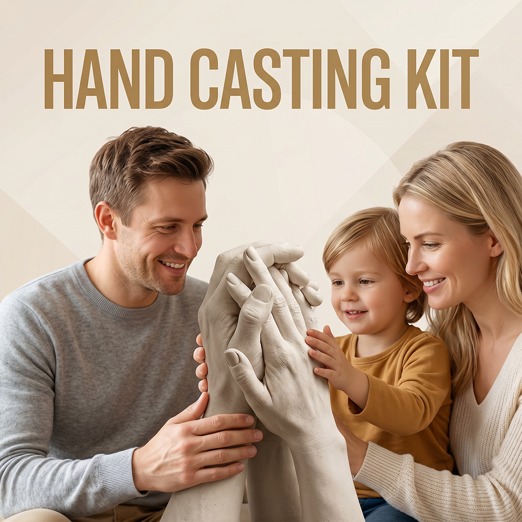 Family making a craft project